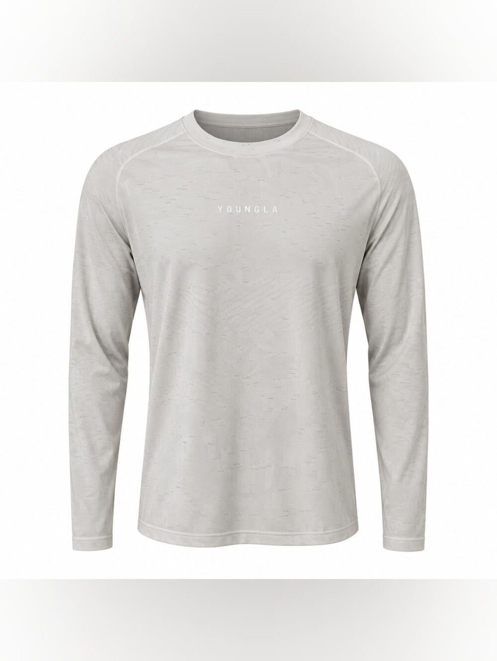 YoungLA Men's White Long Sleeve Tee Compression